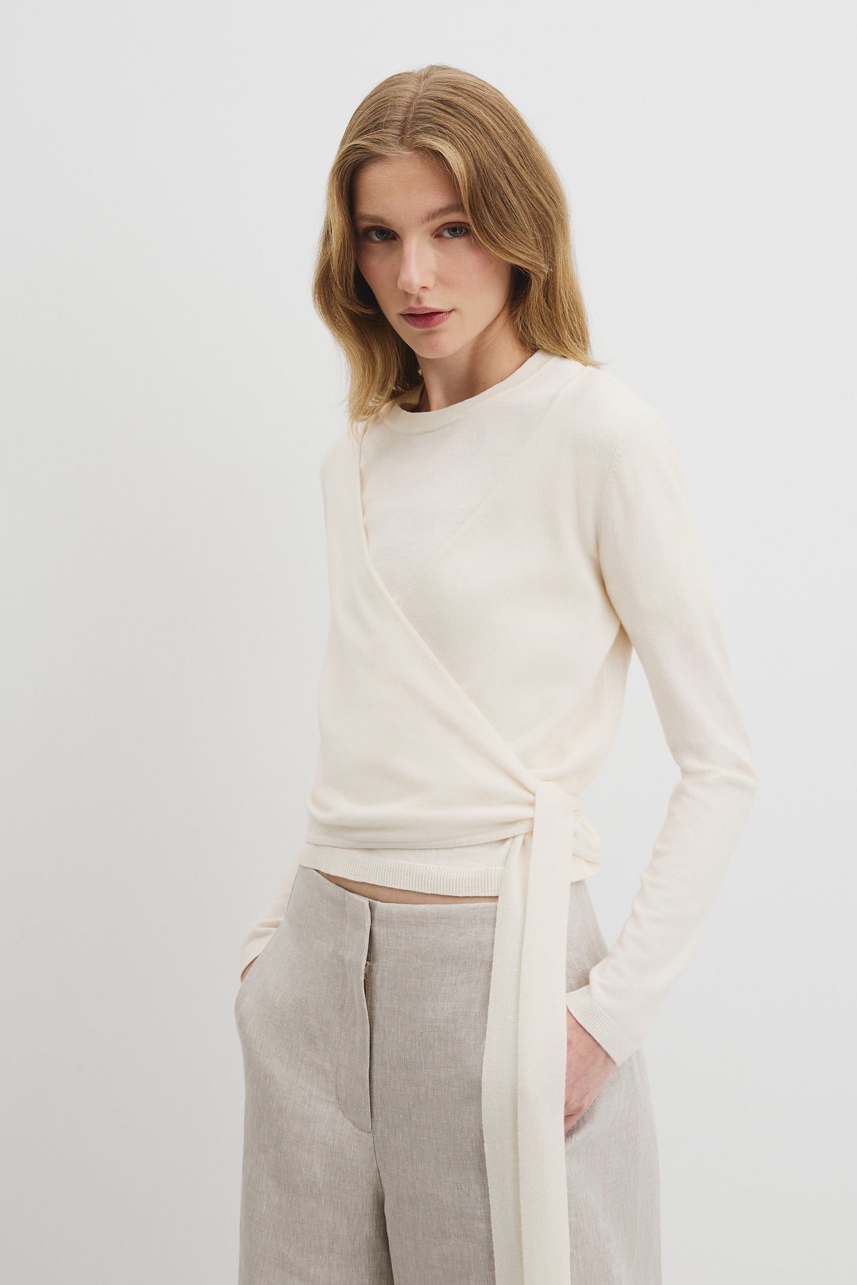 Long Sleeve Wrap Knit