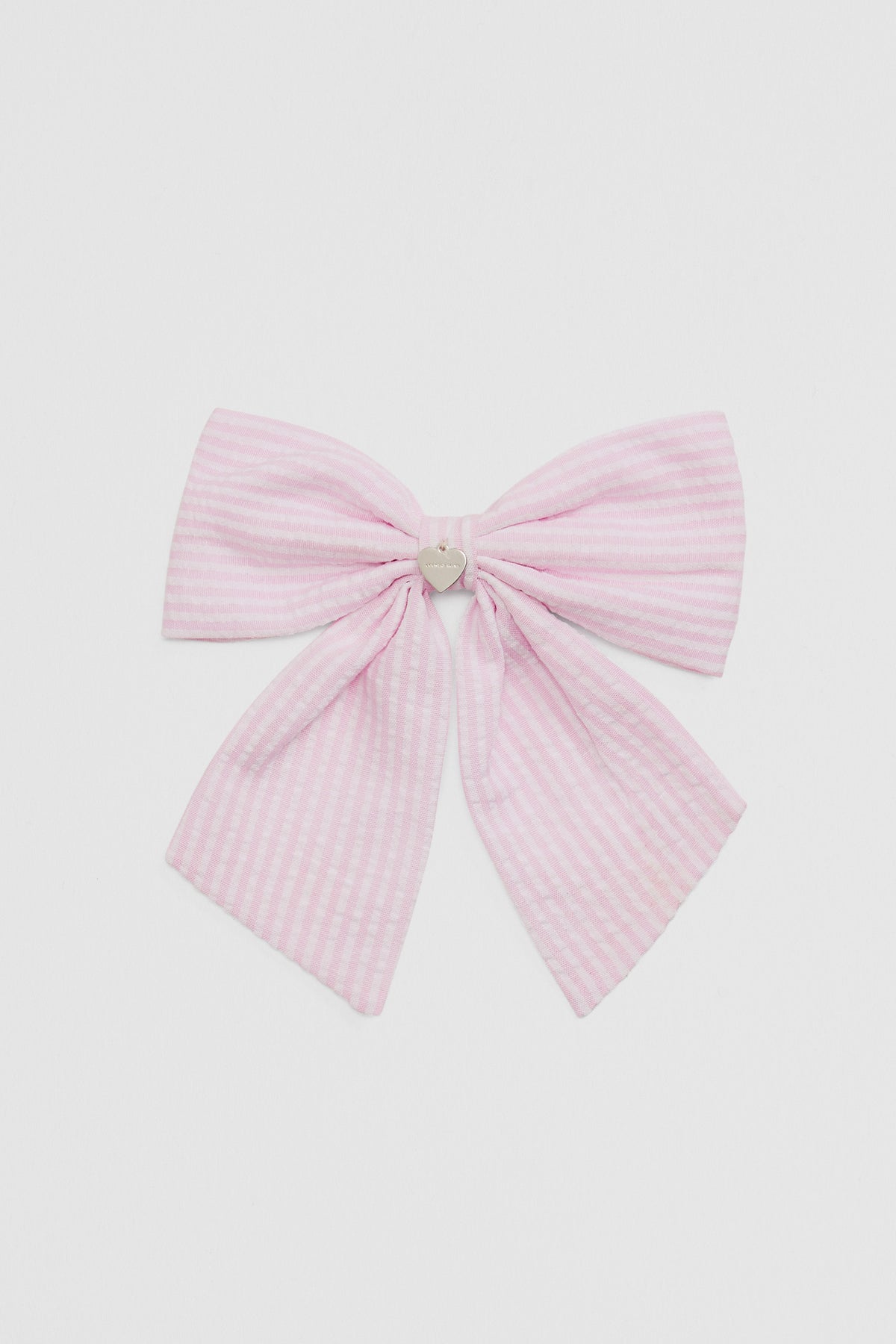 Large Stripe Bow Clip