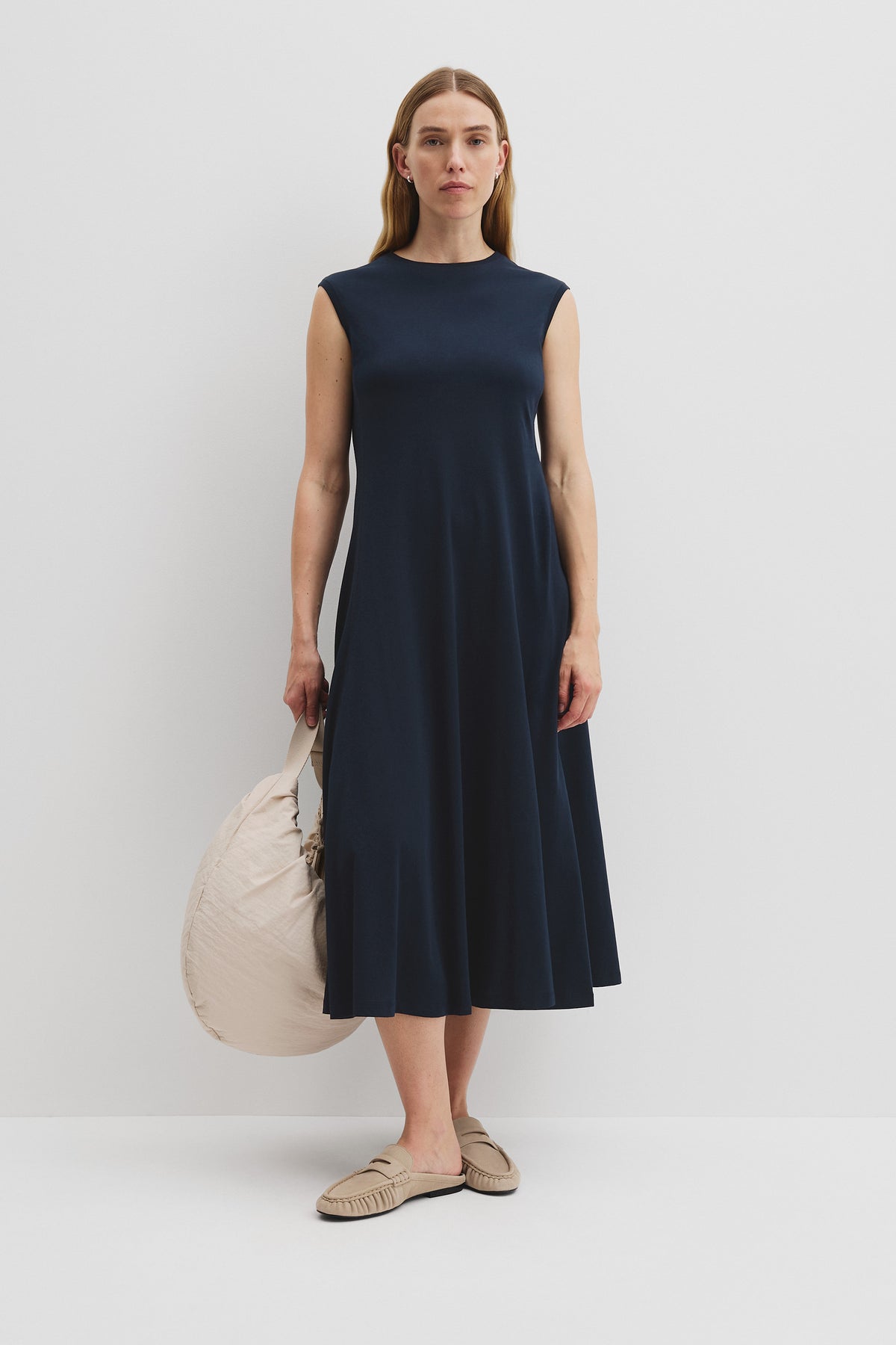 Stitch Detail Midi Dress
