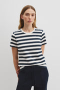 Australian Cotton Slub Stripe Short Sleeve T-Shirt