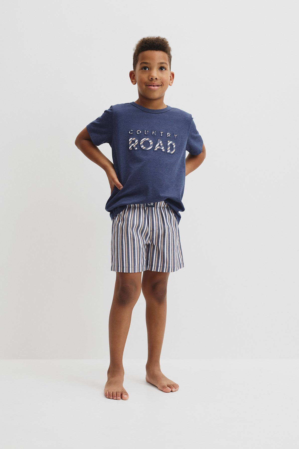 Australian Cotton Stripe Boxer Pyjama Set