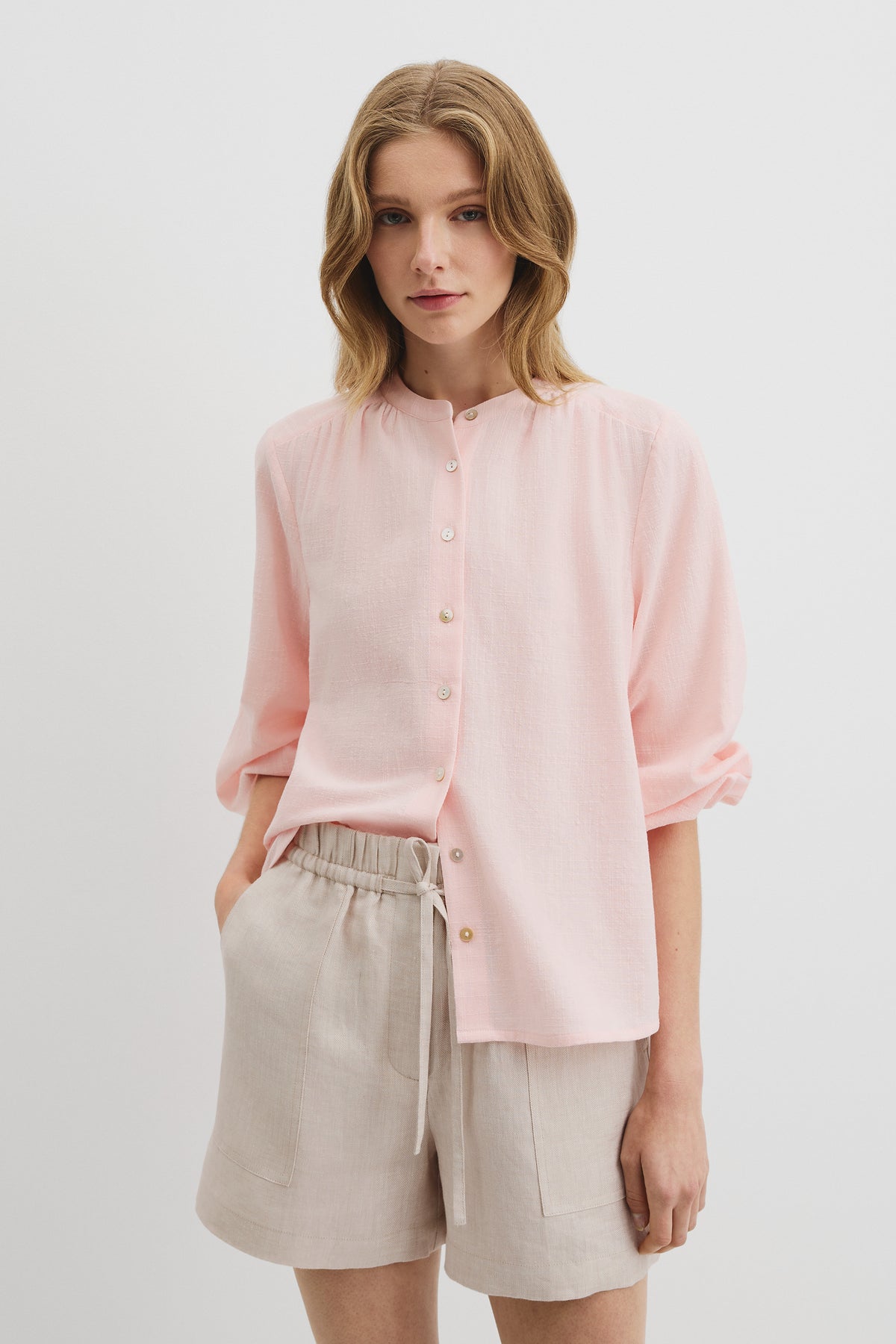 Cotton Blouson Blouse