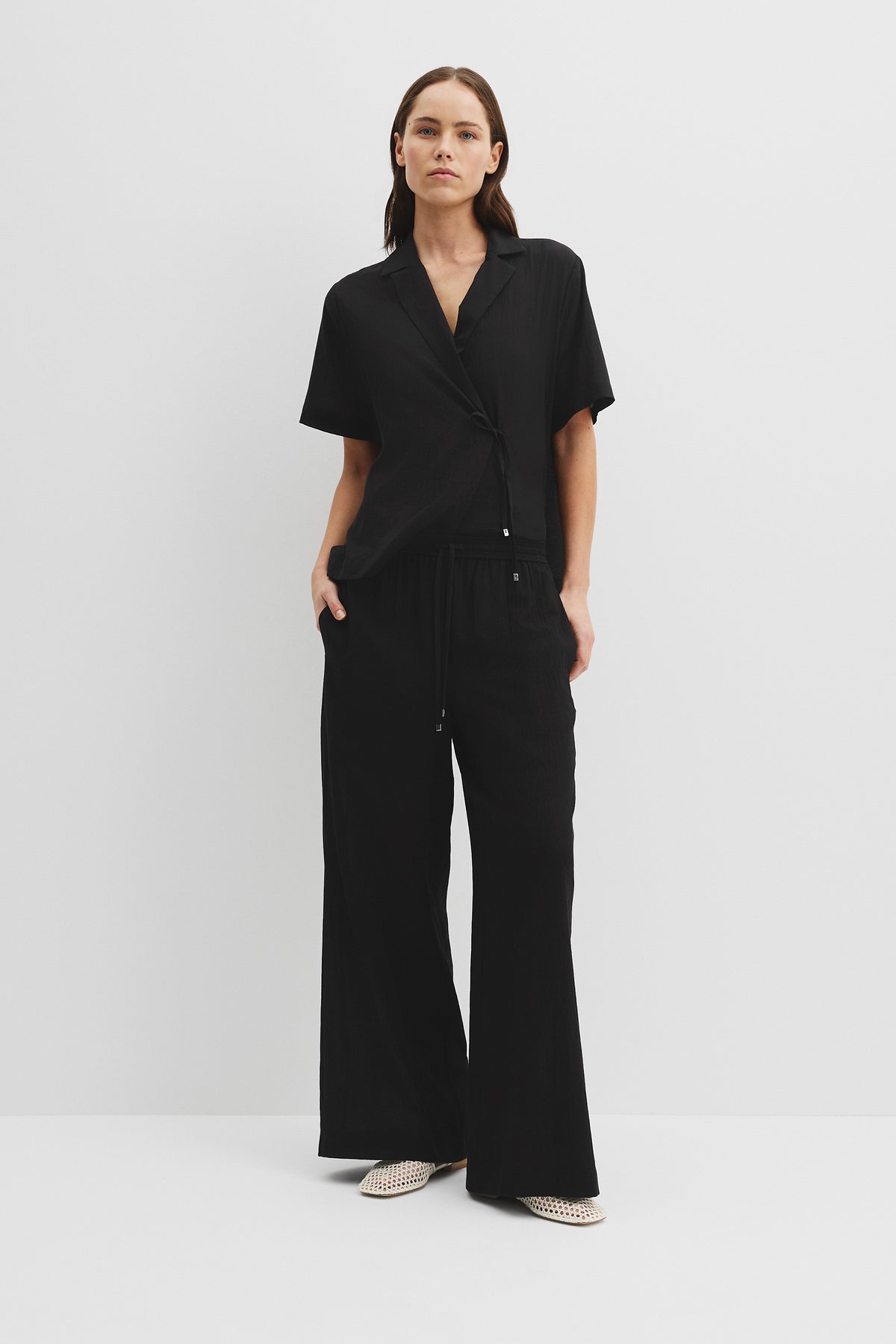 Textured Cotton Pant