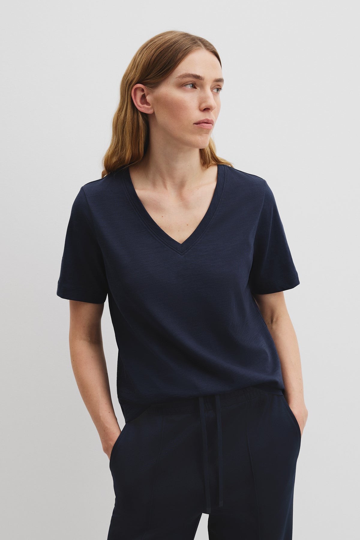 Australian Cotton Short Sleeve V-Neck T-Shirt