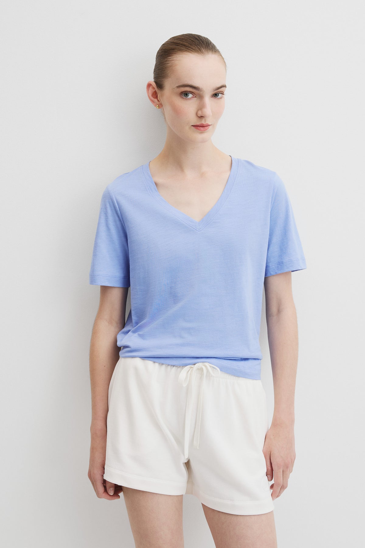 Australian Cotton Short Sleeve V-Neck T-Shirt