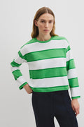 Australian Cotton Stripe Crew Long Sleeve T-Shirt