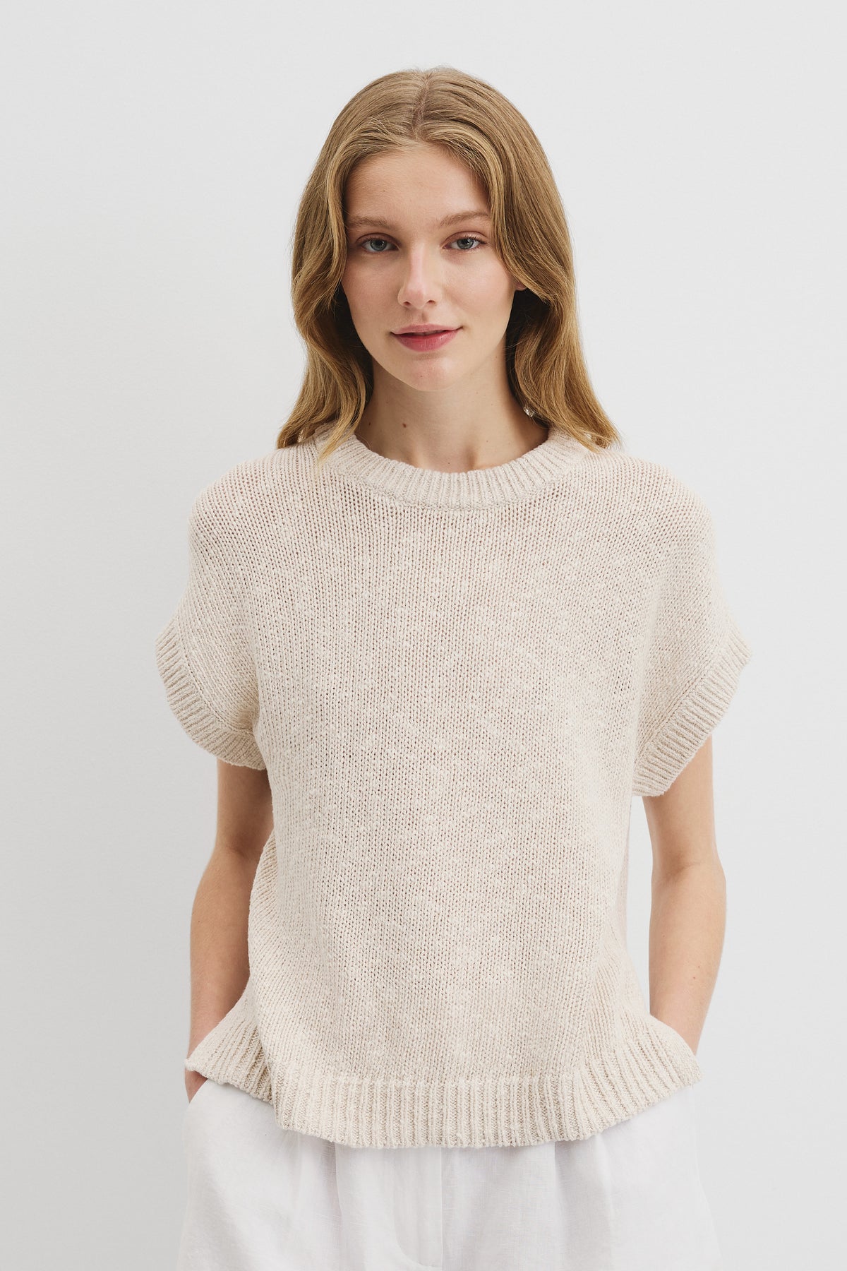 Textured Knit T-Shirt
