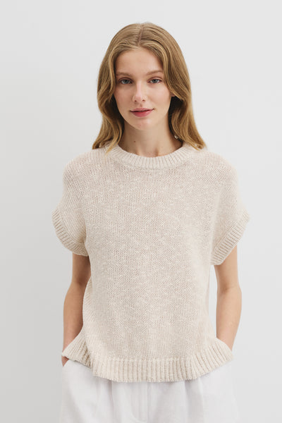 Textured Knit T-Shirt