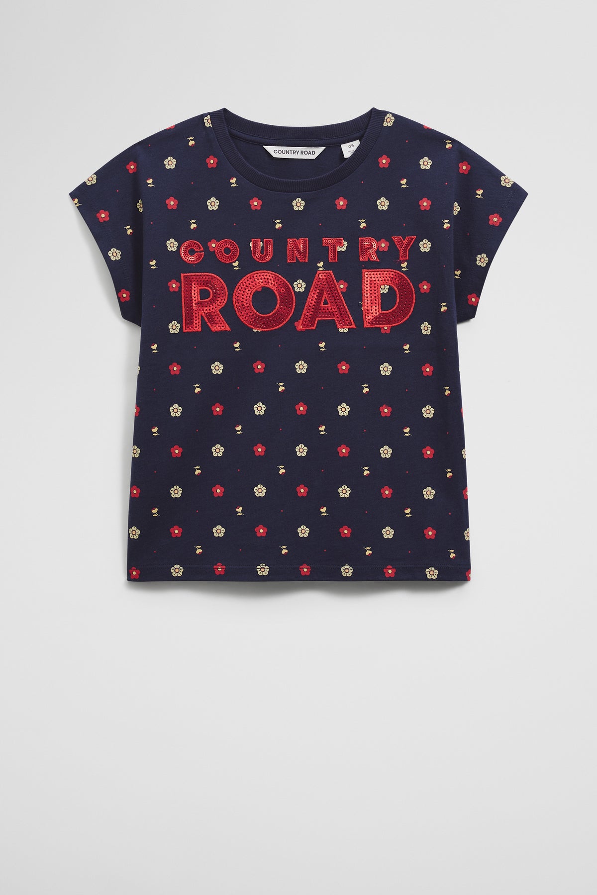 Organically Grown Cotton Sequin Logo T-Shirt