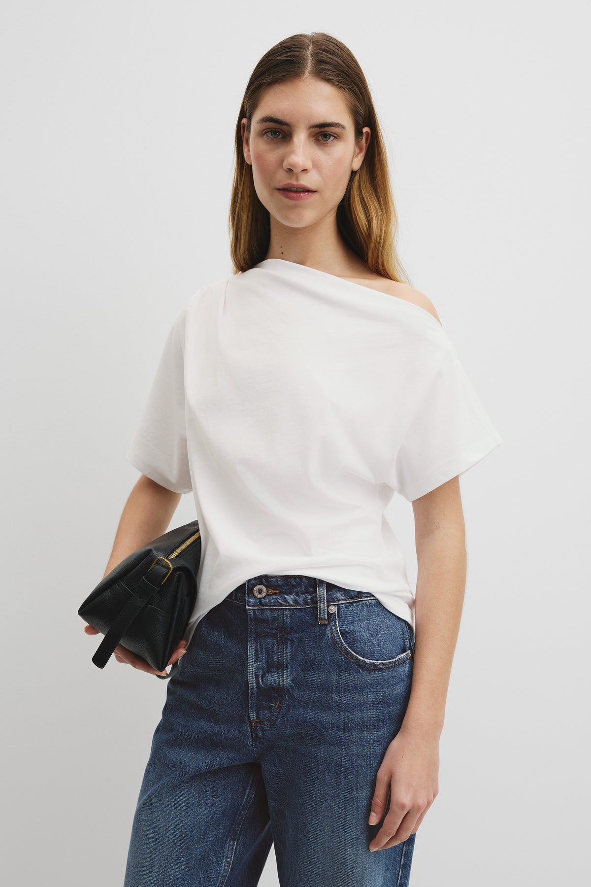 Australian Cotton One Shoulder T-Shirt