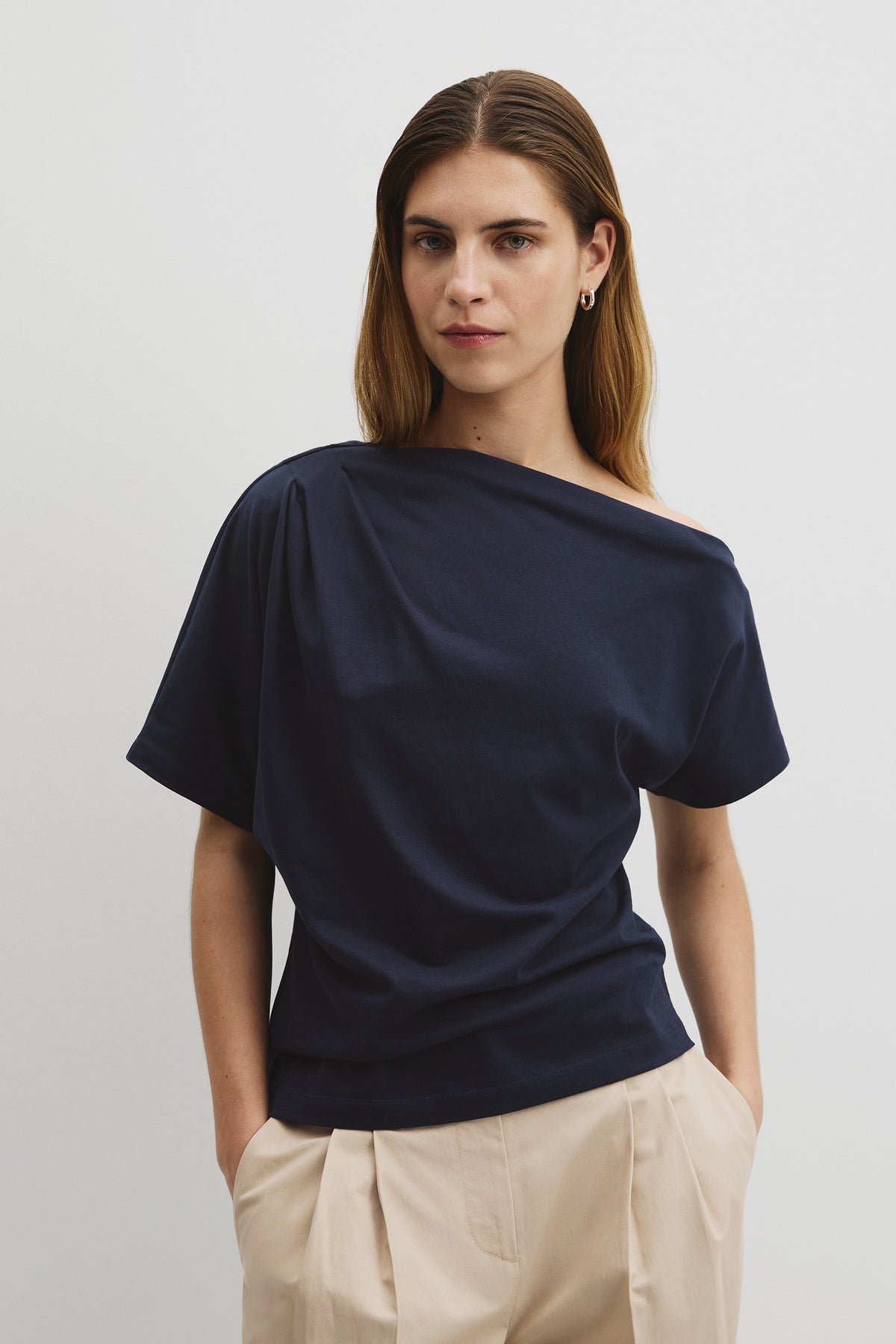 Australian Cotton One Shoulder T-Shirt