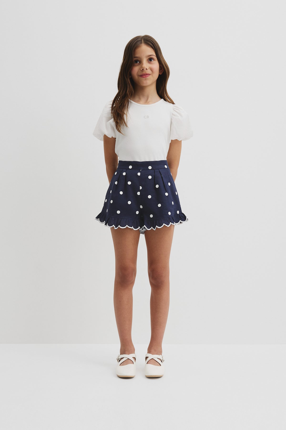Spot Scalloped Short