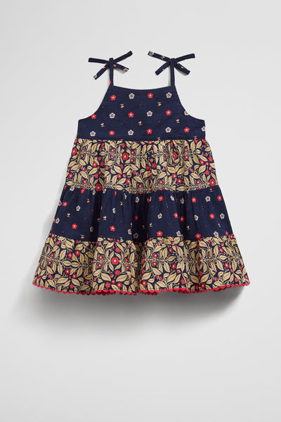 Organically Grown Cotton Tiered Spliced Romper