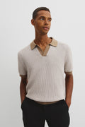 Oversized Australian Cotton Textured Knit Polo