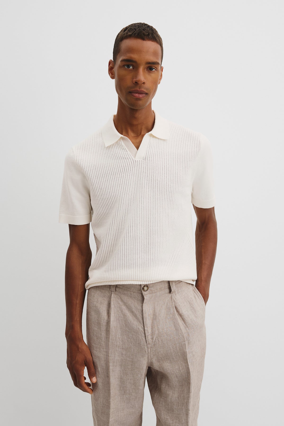 Australian Cotton Textured Tipped Knit