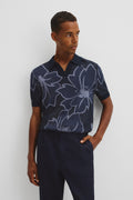 Oversized Australian Cotton Floral Knit Polo