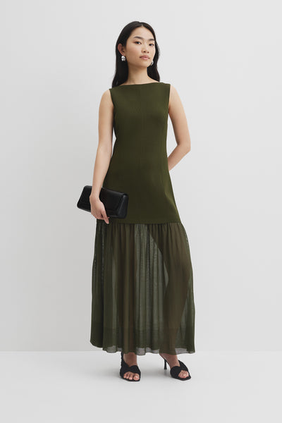 Boatneck Knit Dress