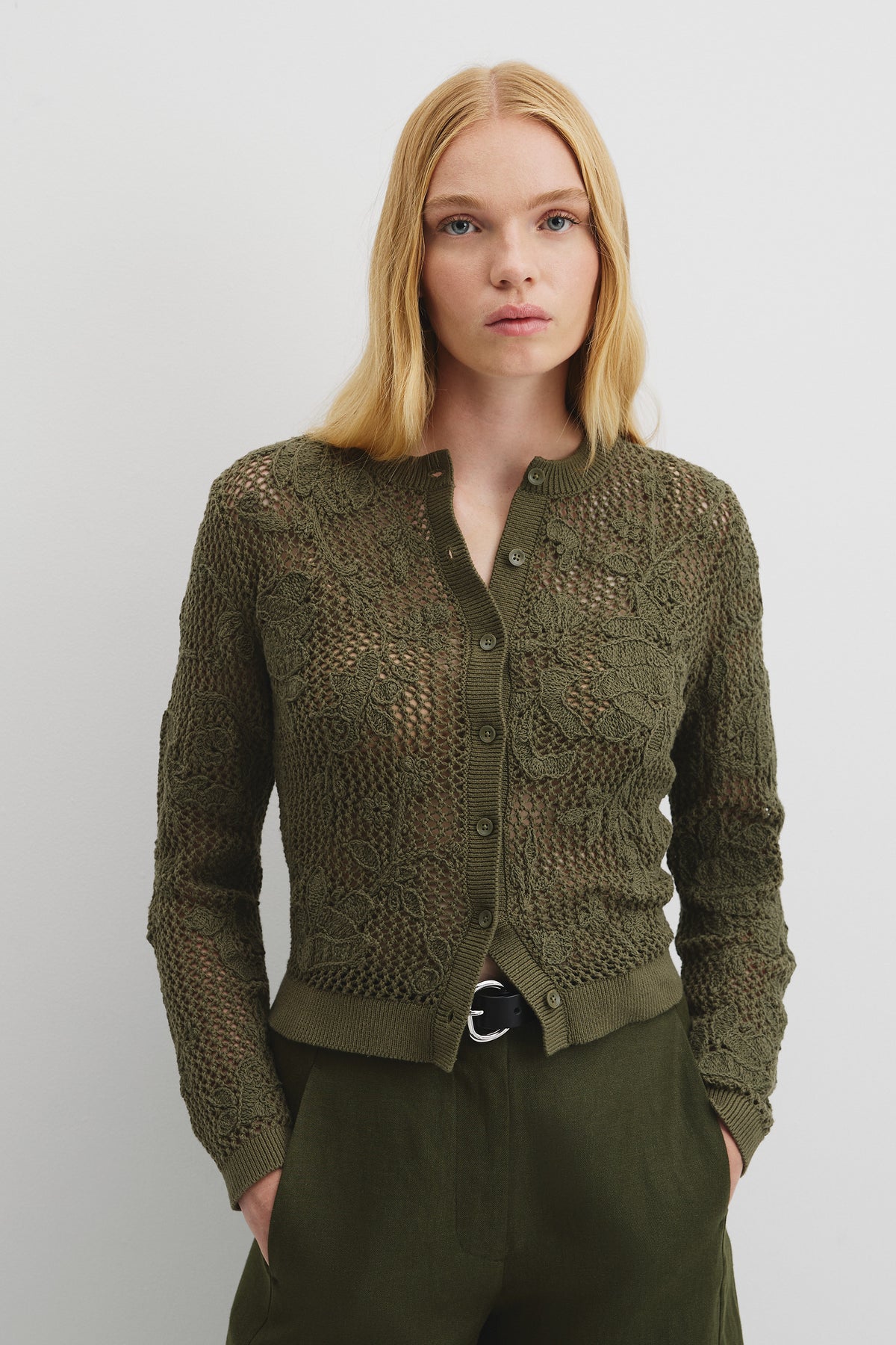 Applique Knit Cardigan