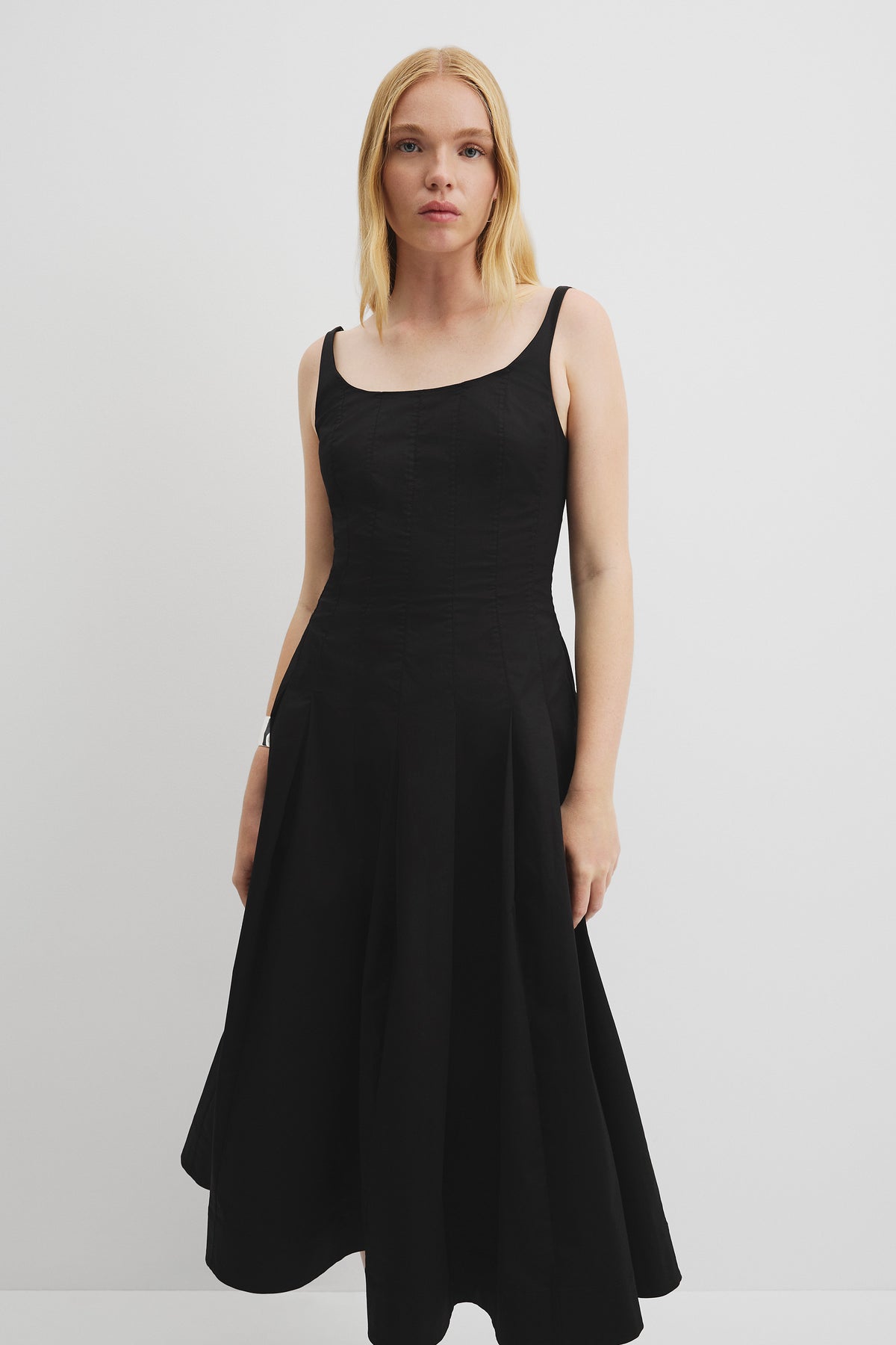 Panelled Fit And Flare Dress