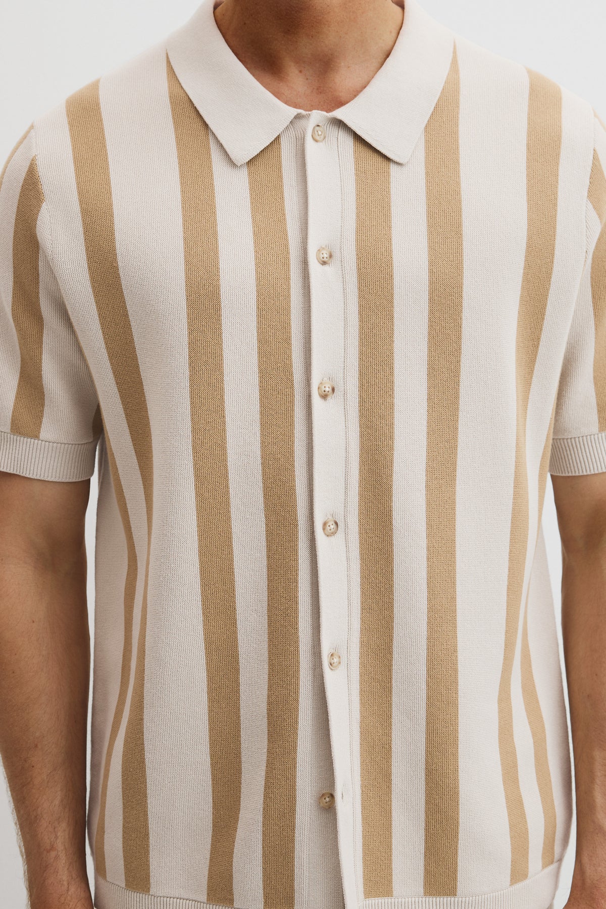 Organically Grown Cotton Stripe Knit Shirt