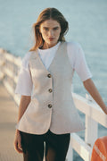 Linen A-Line Tailored Vest