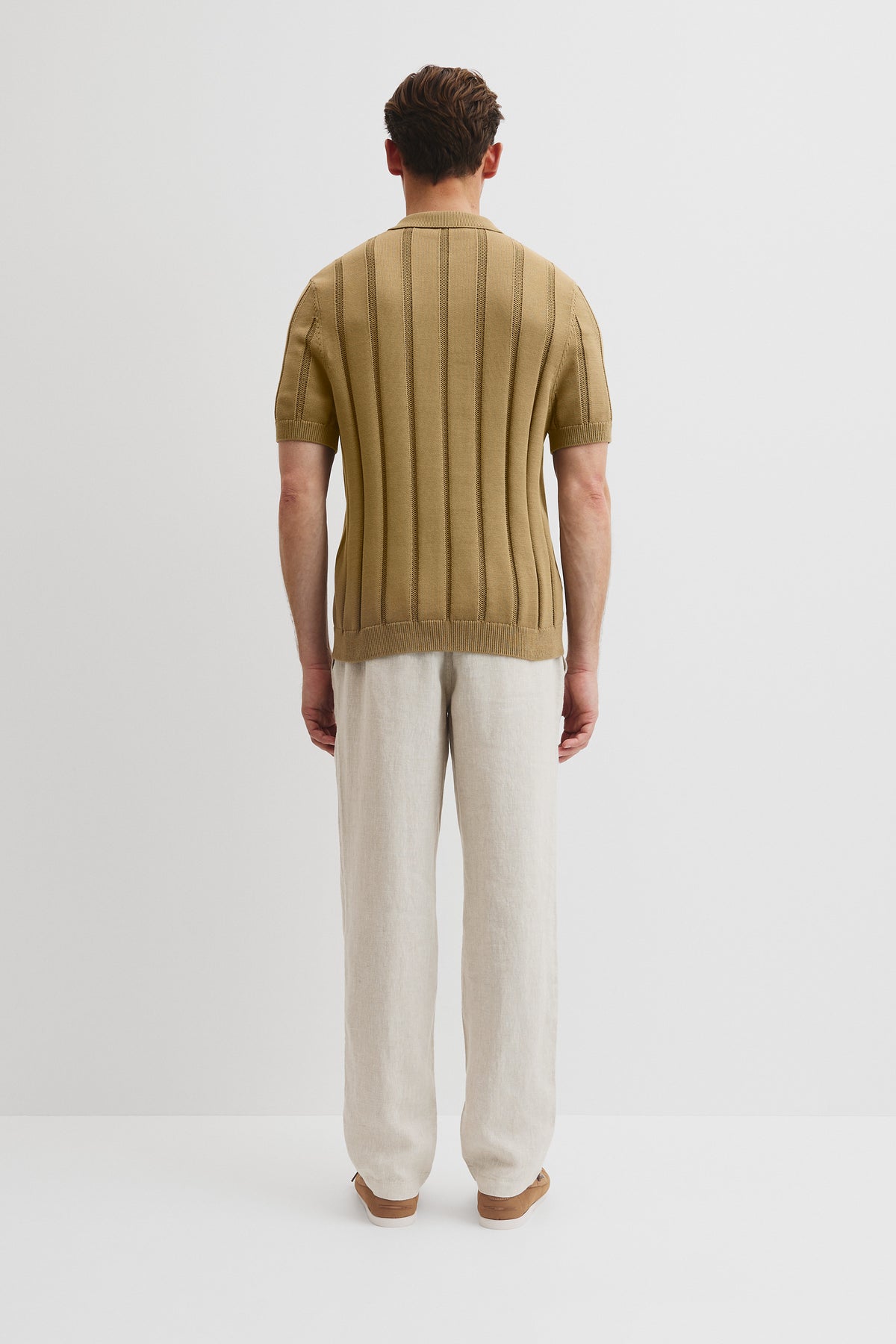 Australian Cotton Stripe Knit Polo