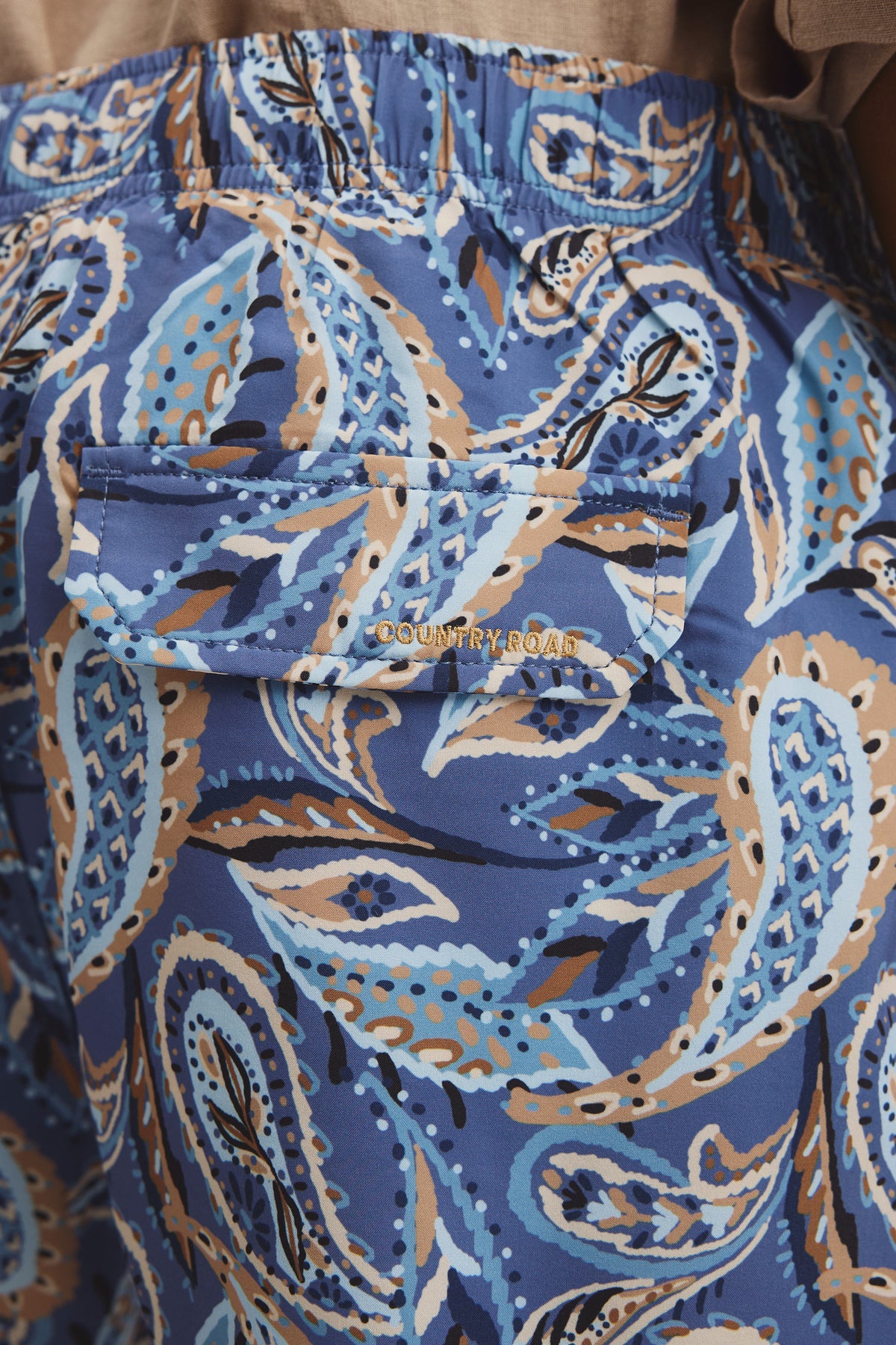 Recycled Polyester Paisley Print Swim Short