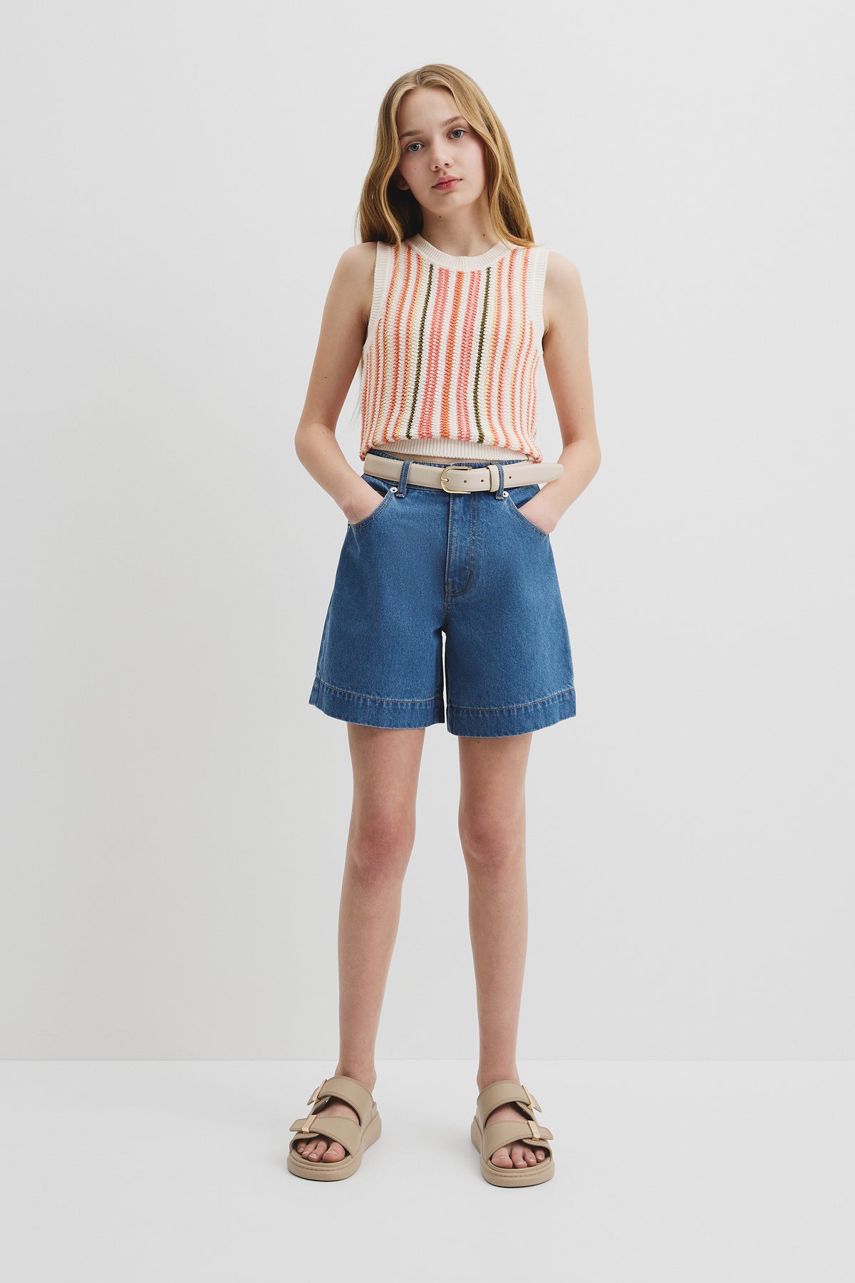 Australian Cotton Stripe Knit Top