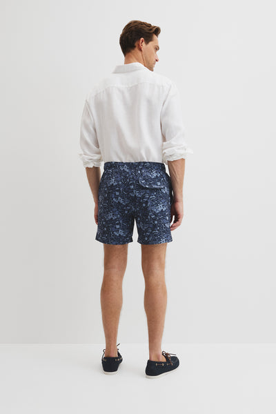 Recycled Polyester Beach Print Swim Short