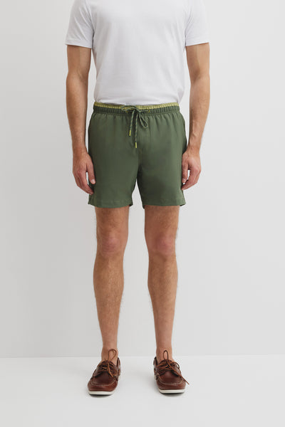 Recycled Polyester Blend Contrast Swim Short