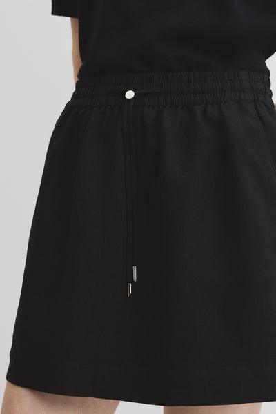 Pull On Linen Skirt