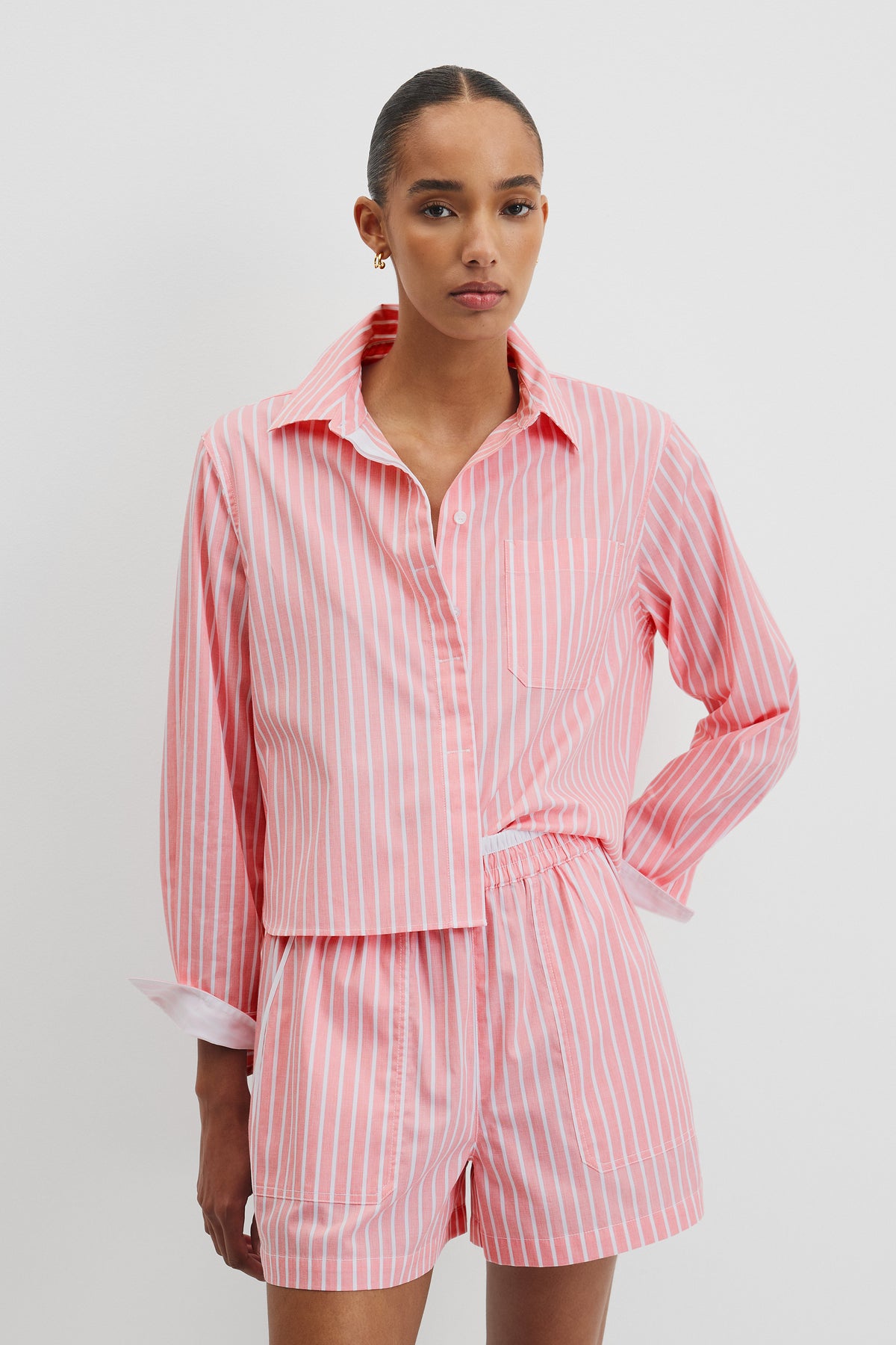 Crop Stripe Shirt