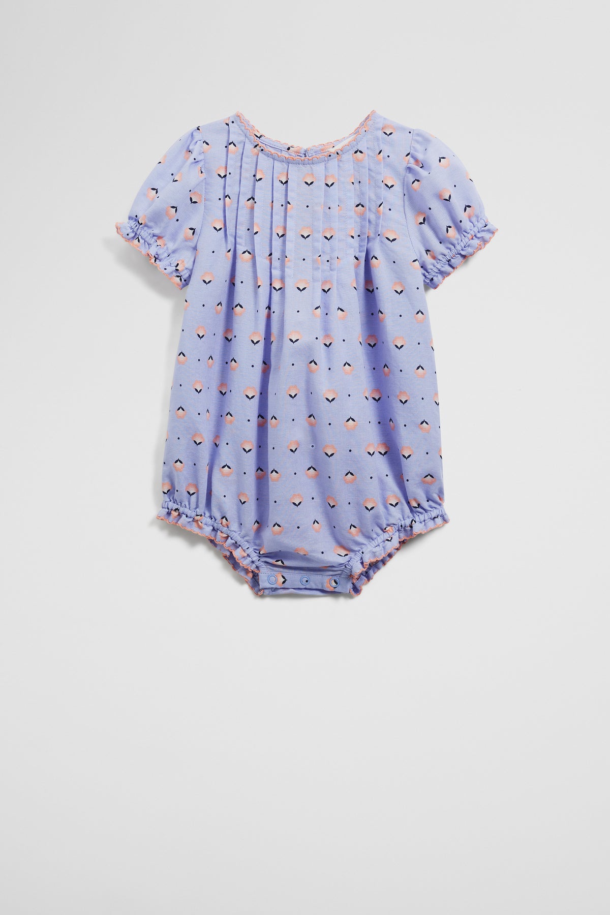 Pintuck Short Sleeve Romper