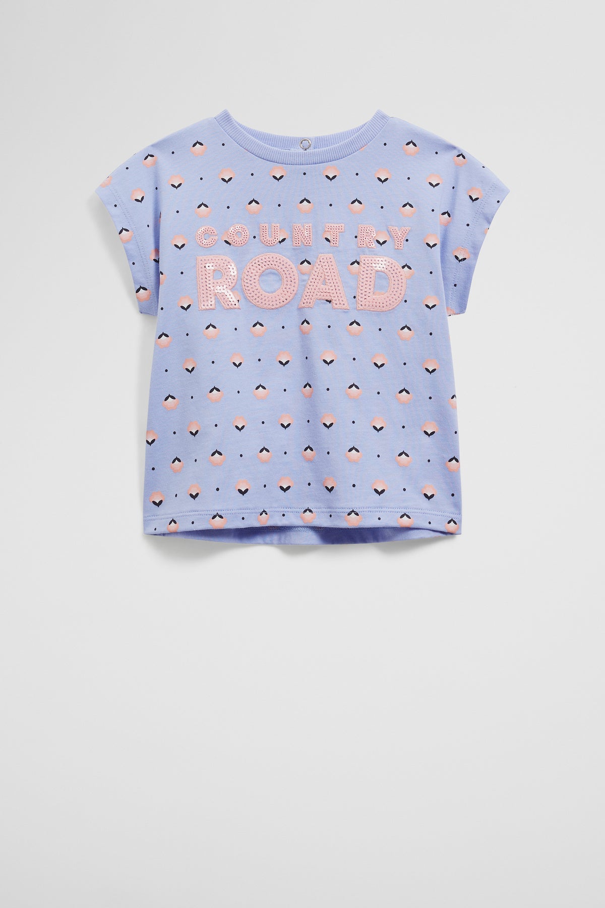 Organically Grown Cotton Sequin Logo T-Shirt