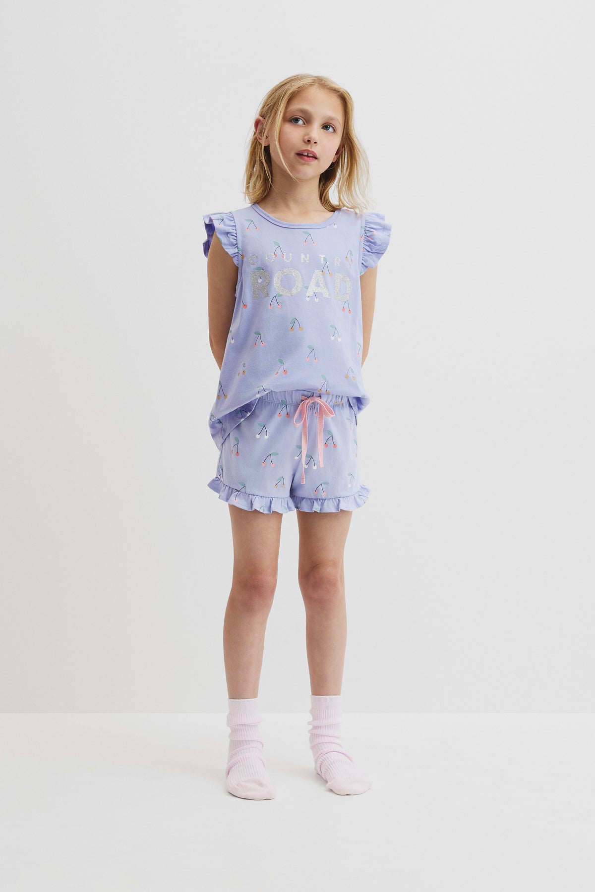 Australian Cotton Cherry Print Pyjama Set
