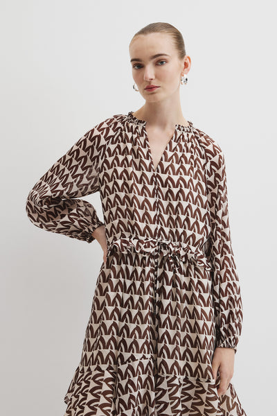 Print Drop Waist Mini
