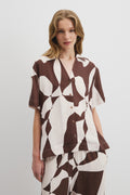 Print Short Sleeve Cupro Shirt
