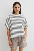Australian Cotton Stripe Boxy T-Shirt