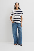 Australian Cotton Stripe Heritage Embroidered T-Shirt