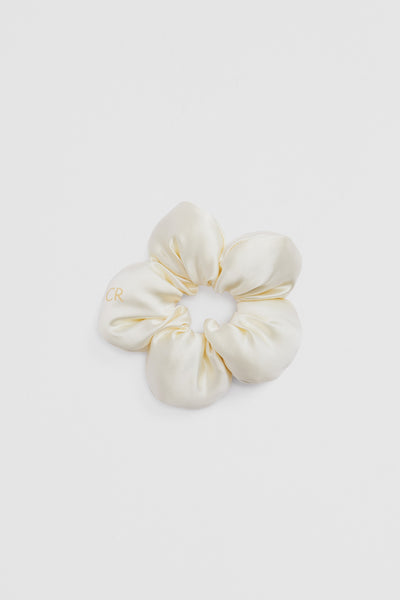 Satin Flower Scrunchie