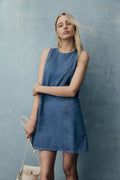 Teen Denim Shift Mini Dress