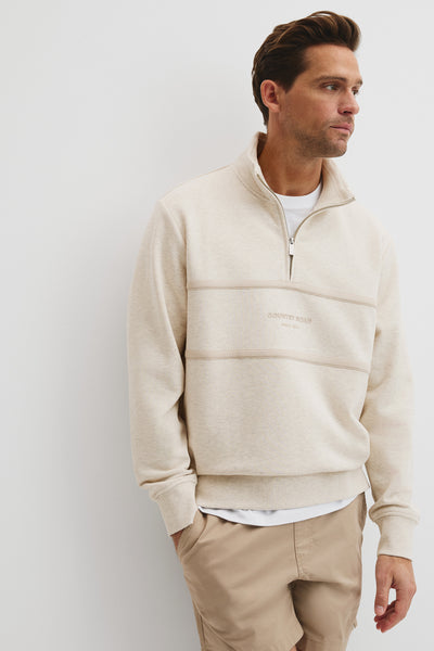 Australian Cotton Modern Logo Quarter Zip Sweat