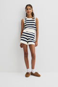 Teen Stripe Knit Short