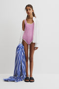 Teen Vertical Stripe Swimsuit