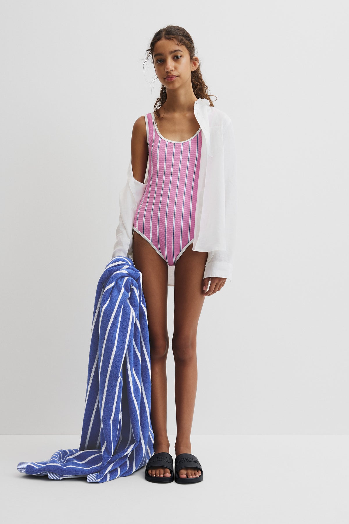 Teen Vertical Stripe Swimsuit