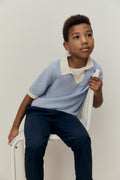 Open Neck Knit Polo