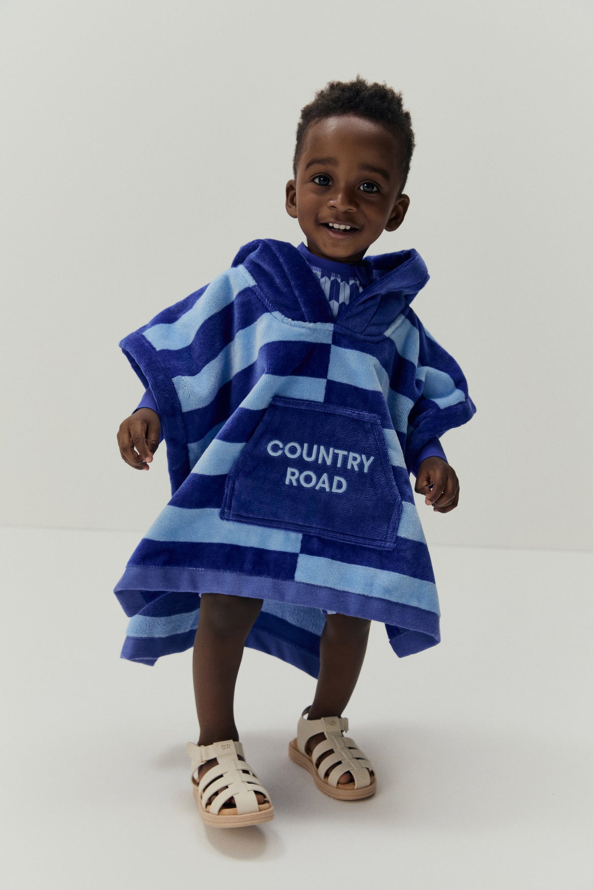 Block Stripe Poncho