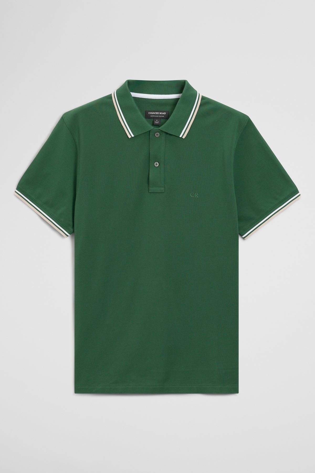 Australian Cotton Cr Logo Pique Polo