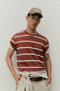 Australian Cotton Cr Logo Stripe T-Shirt