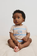 Organically Grown Cotton Logo Stripe Bodysuit
